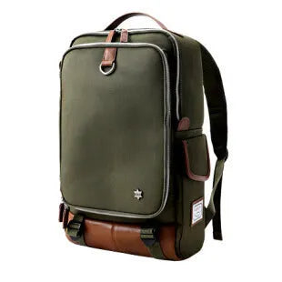 Modern large capacity Oxford cloth backpack in grey, showing front view with dimensions 30x16x46cm.