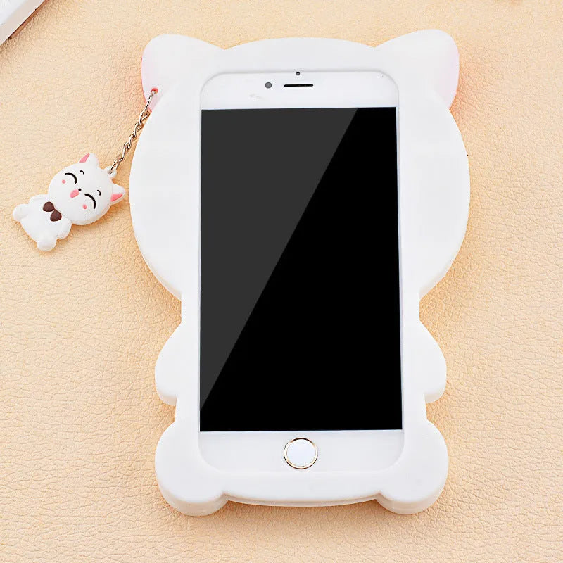 Soft silicone phone case with edge-proof design showing precise cutouts for ports and buttons