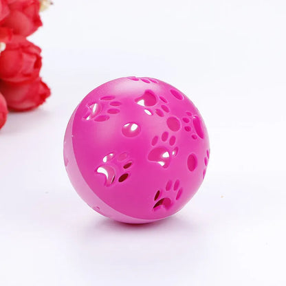 Pethome hollow plastic cat toy ball, 5cm diameter, 20g, in pink or blue