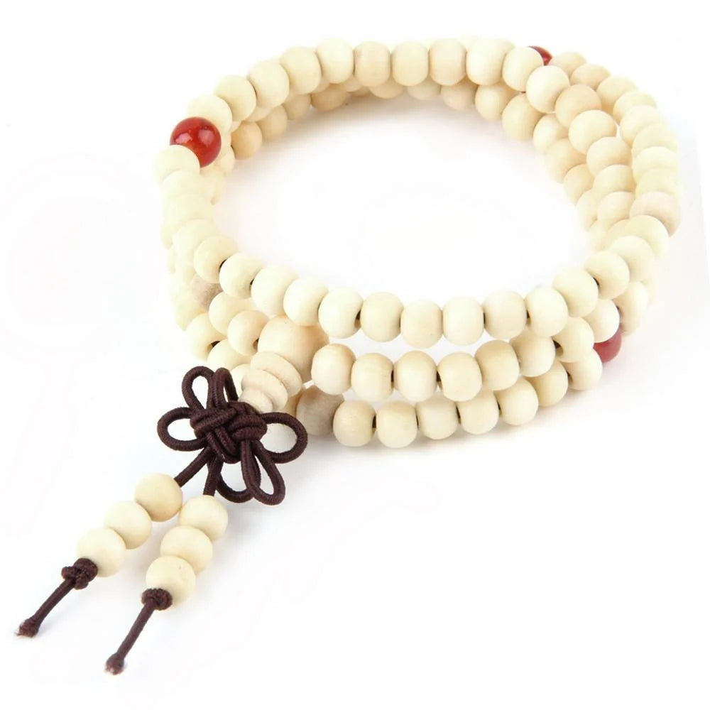 Natural Sandalwood Buddhist Meditation 108 Beads Bracelet for spiritual and stylish living
