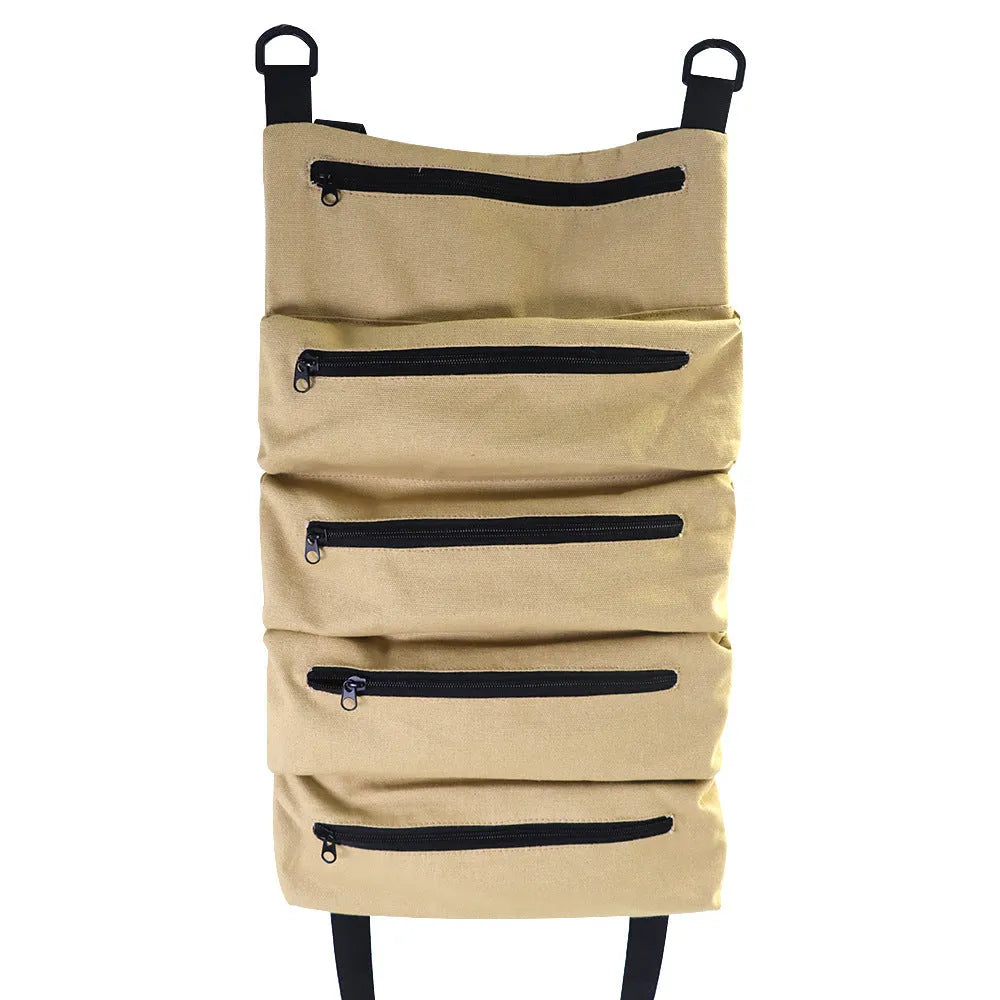 Super Roll Tool Roll Oxford cloth roll-up tool bag in Khaki, Army Green, or Black with 40KG weight bearing