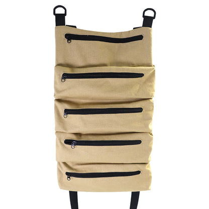 Super Roll Tool Roll Oxford cloth roll-up tool bag in Khaki, Army Green, or Black with 40KG weight bearing