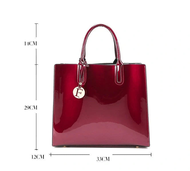 Versatile patent leather shoulder and crossbody handbags in a variety of classic and contemporary colors