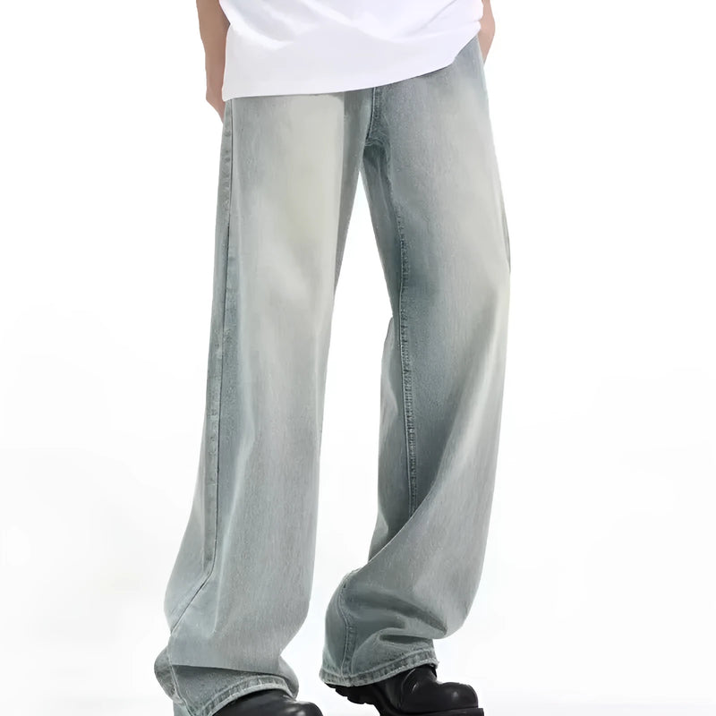 Retro Trousers in Loose Casual Blue: High-elasticity rabbit fur trousers with S-3XL sizing, featuring manual measurement tolerance of 2-3cm and Asian size guidance for European and American customers