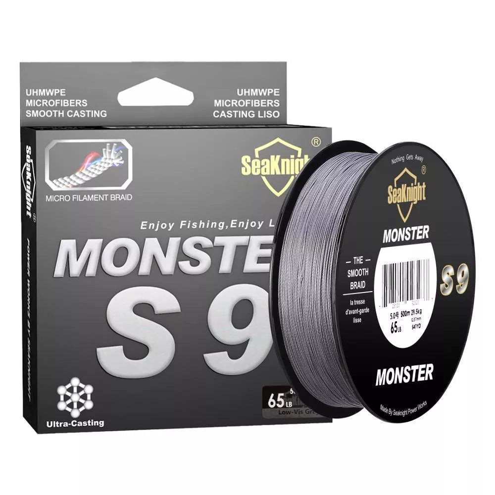 Durable lua braided fishing line with high wear resistance in various colors
