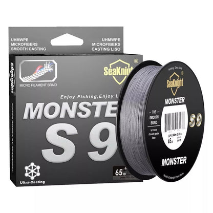 Durable lua braided fishing line with high wear resistance in various colors