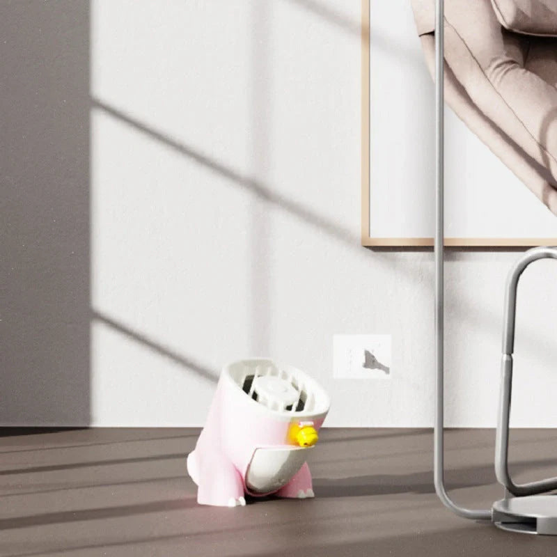 Dinosaur Mosquito Killing Lamp in pink, green, and blue options on a white background