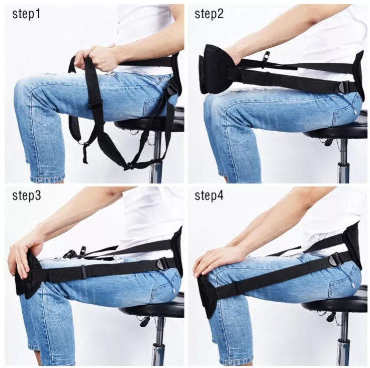 Portable Back Support Belt for posture correction and lower back pain relief