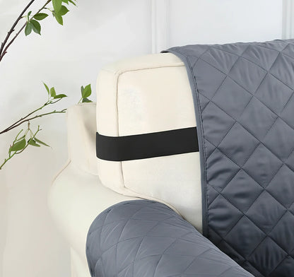 Lake blue pet waterproof compartment sofa cushion 190x228cm in polyester protecting against spills