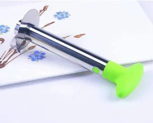 Stainless steel pineapple corer slicer kitchen tool with coloured ABS handle