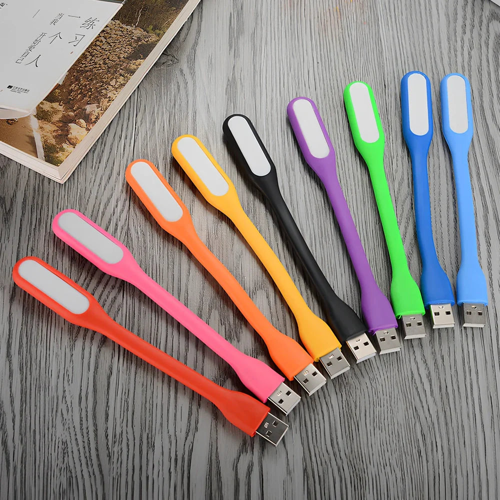 USB LED desk lamp with 6 diffused beads providing keyboard illumination