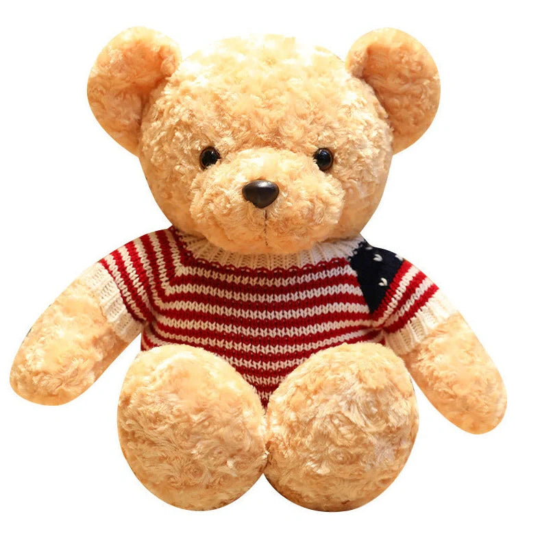 45cm grey teddy bear plush toy with soft fabric and PP cotton filling