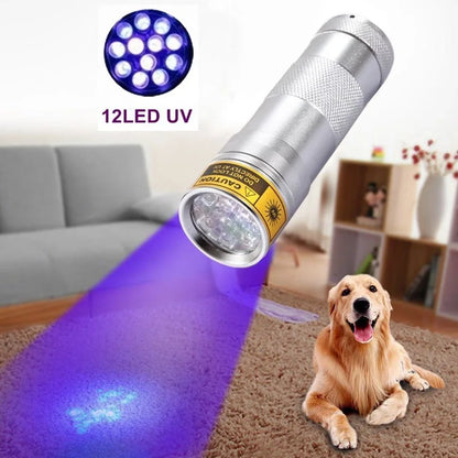 21 LED violet UV flashlight with aluminium body for counterfeit detection and professional inspections