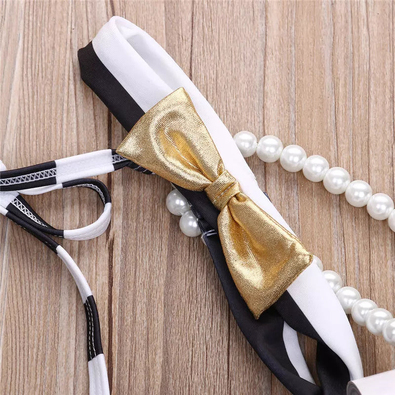 Baby girl striped bow bikini beachwear for summer, sizes 90cm to 130cm