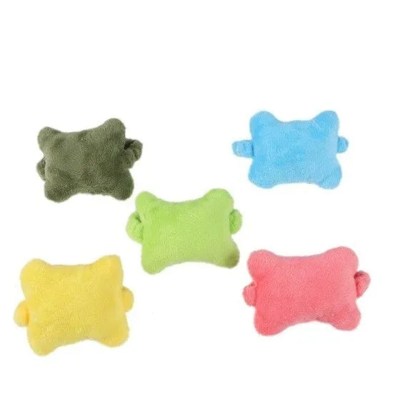 Plush polyester wrist protector mouse pad pillow in blue, green or pink colours
