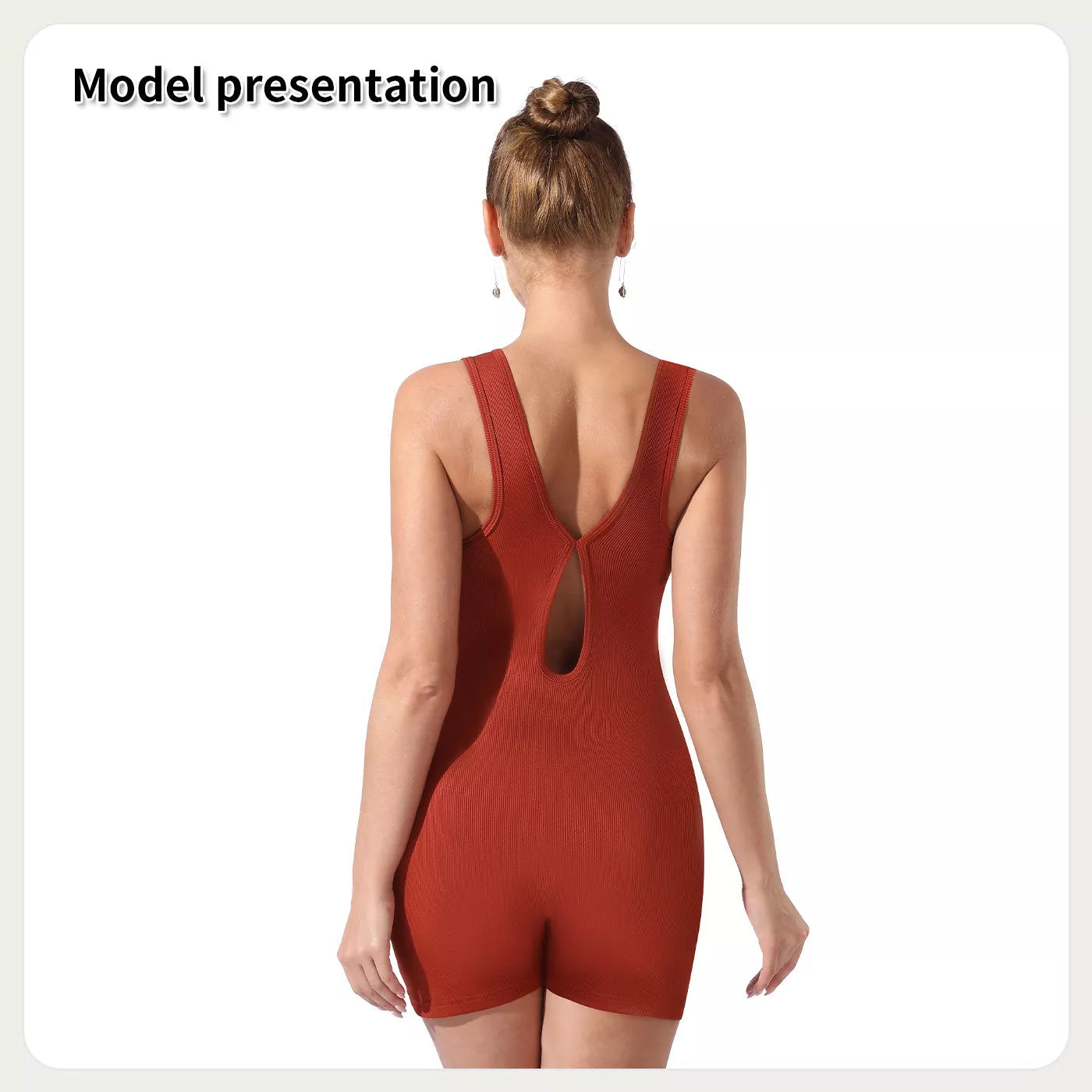 Black and Red Brown Bodysuit with Snap Closure for a sleek silhouette