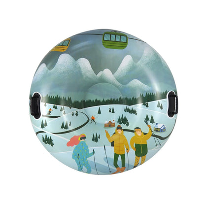 PVC winter ski ring with 2.5cm width in snow mountain, ice-snow blue, or flame red colours