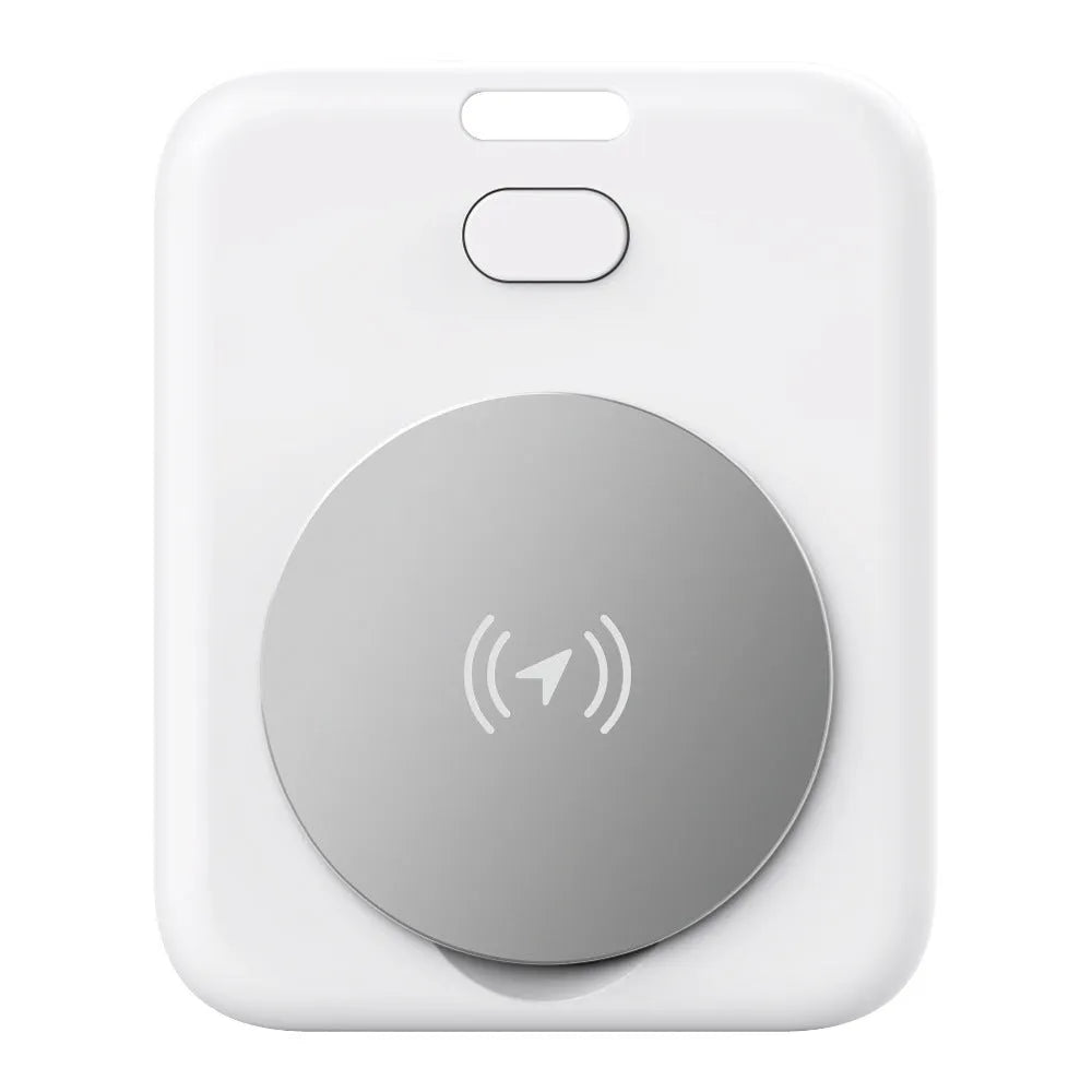 White ABS plastic pet tracking device with portable design for Apple users
