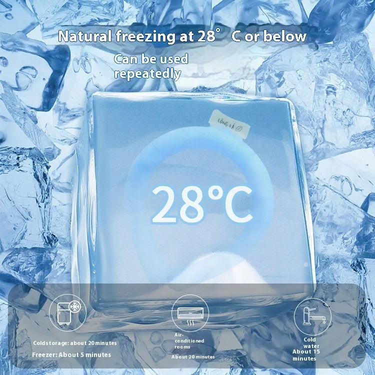 PVC cooling neck ice ring for outdoor sports in multiple colours with temperature settings