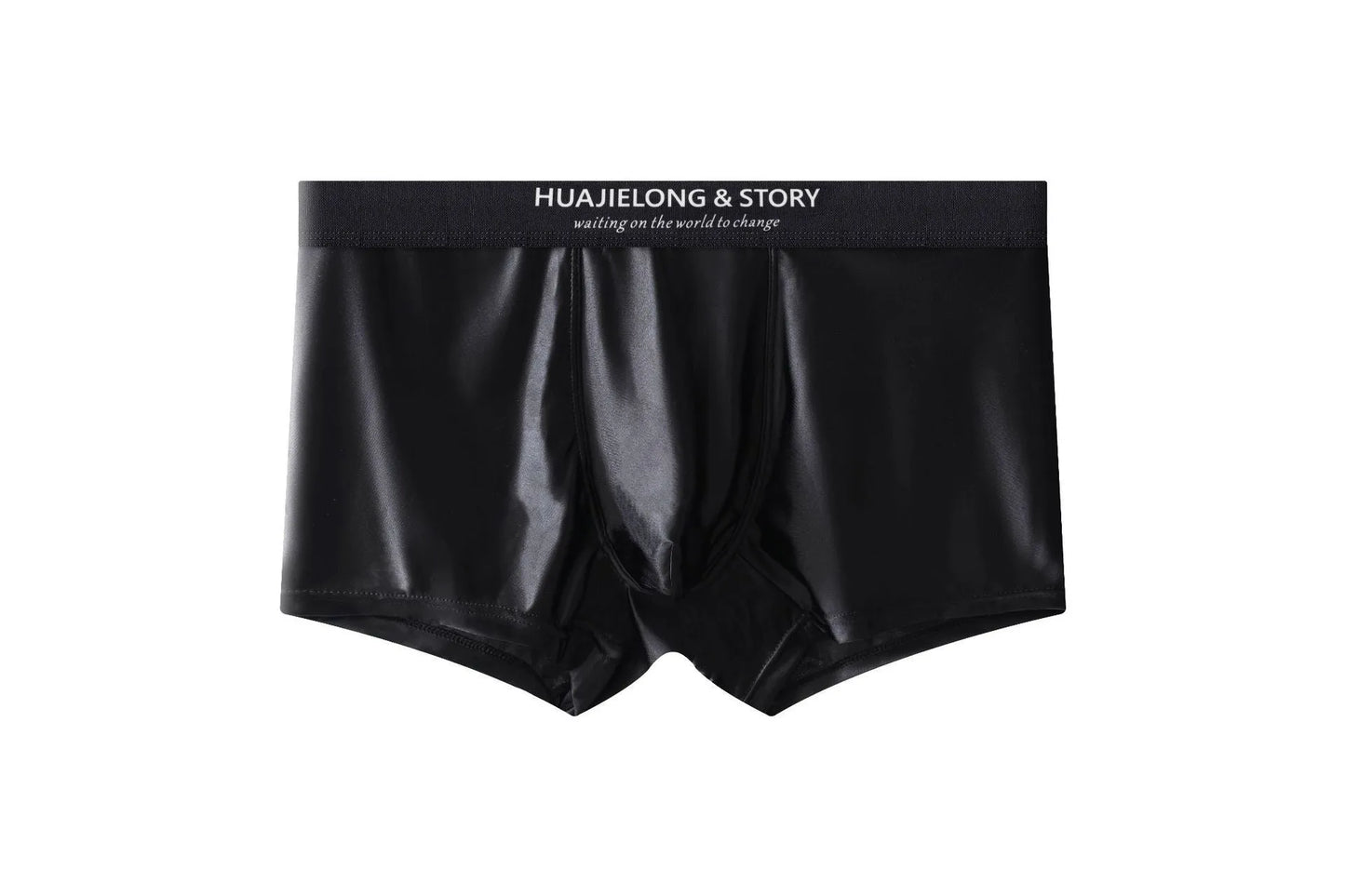 Men's ice silk underwear in mid-waist design showing coffee colour option