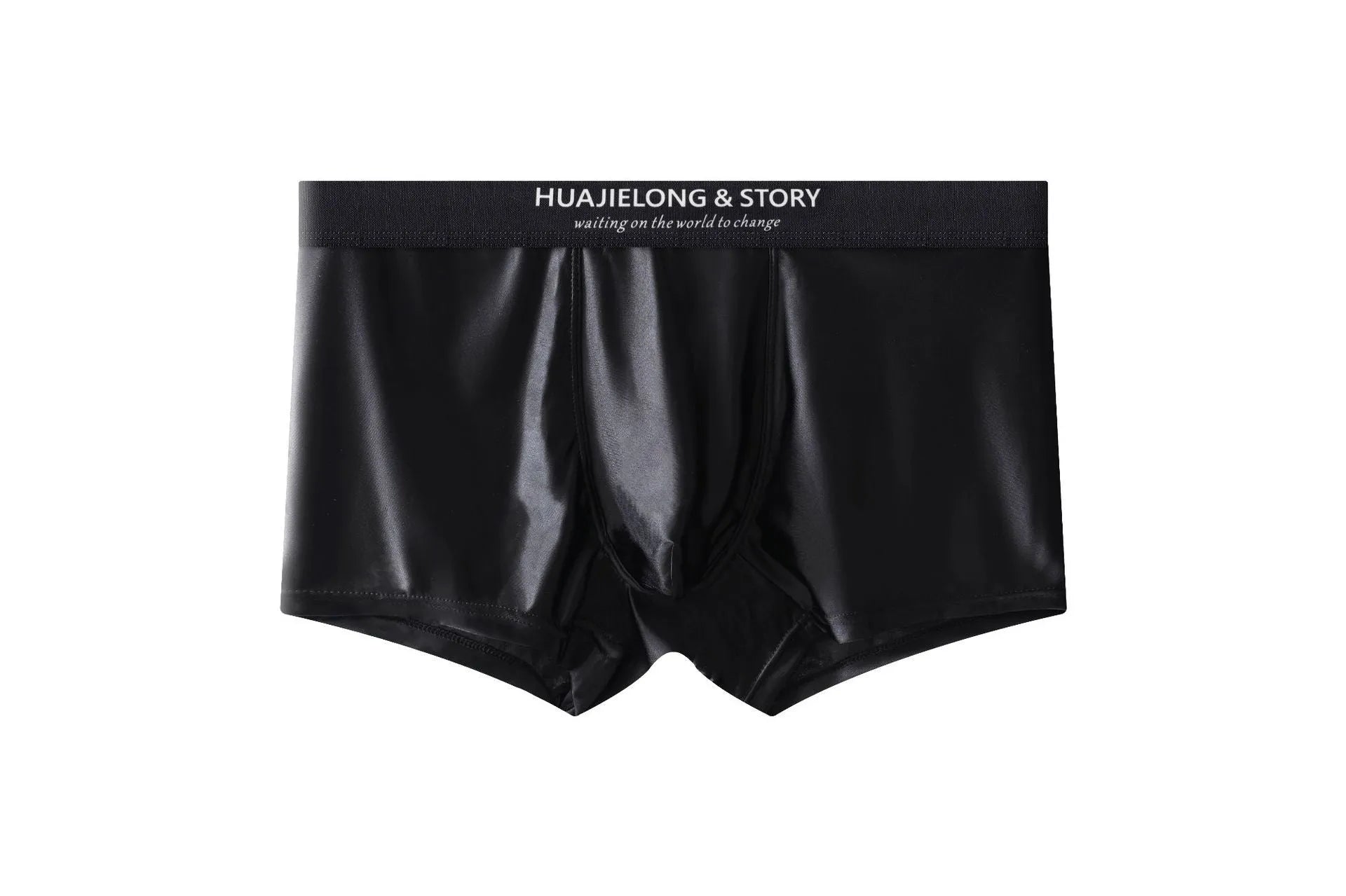 Men's ice silk underwear in mid-waist design showing coffee colour option