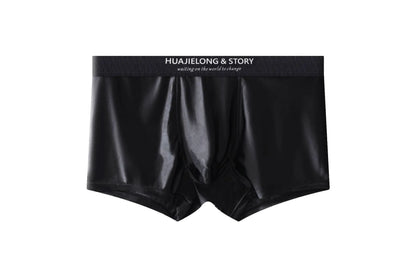 Men's ice silk underwear in mid-waist design showing coffee colour option