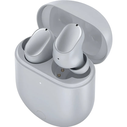 Ice crystal grey wireless Bluetooth headset with in-ear design and single earpiece for hands-free calls