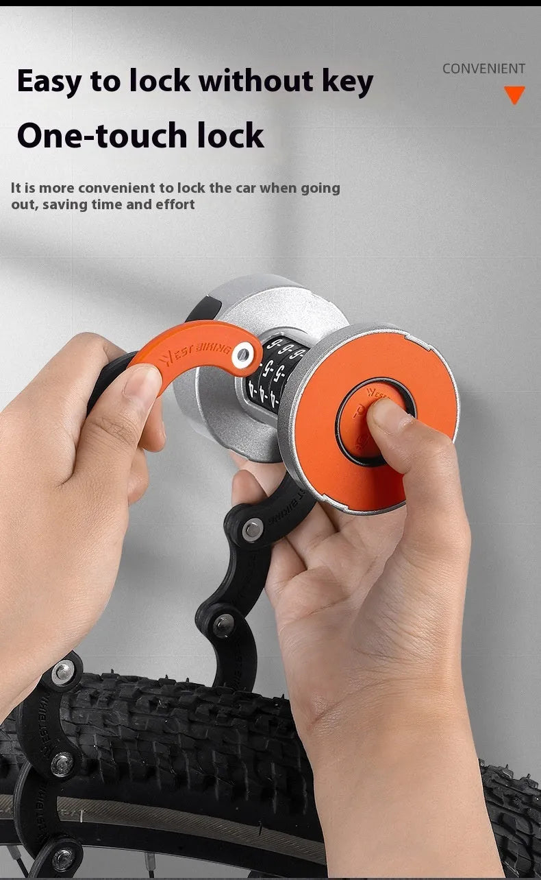 Bicycle water bottle cage anti-theft password fliplock in black colour with zinc alloy and steel construction