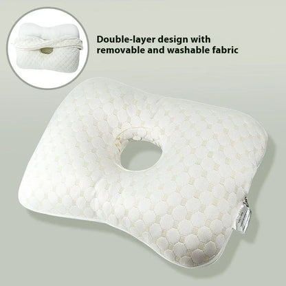 Beauty salon single hole ear pillow in Boer Gray colour, measuring 39x28x6cm with polyester fibre filling