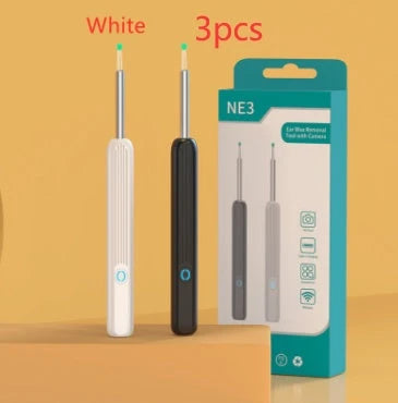 Wireless otoscope with 360-degree HD camera and LED light for safe and effective earwax removal