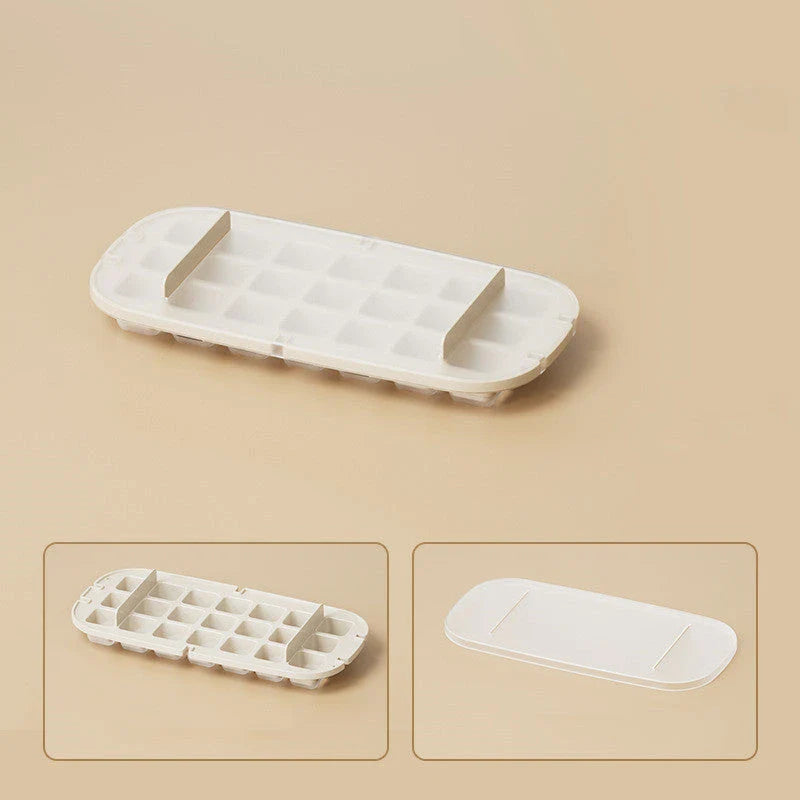 Versatile ice tray with convenient ice scoop for quick freezing, easy ice cube release, and organized storage