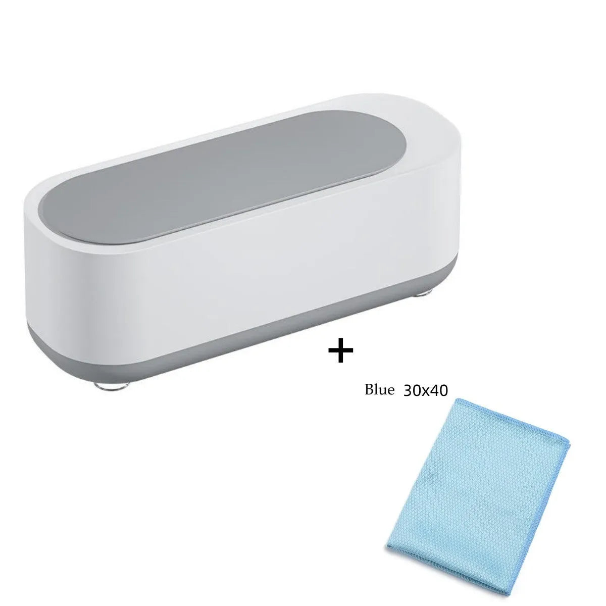 Off-white ultrasonic cleaning machine with stainless steel tank for jewellery and glasses