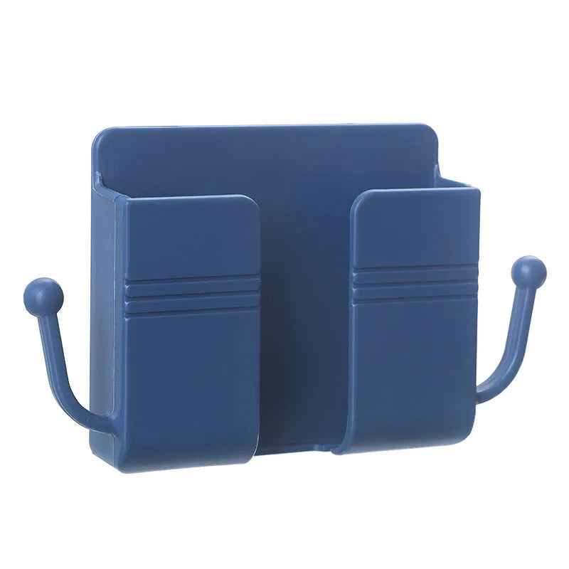 Wall-mounted ABS remote control storage box in assorted colours, 9.5cm x 3cm x 10cm, no cover, for remote, phone and stationery