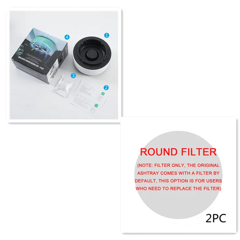 Compact and Powerful Smoke Eliminating Air Purifier Ashtray for Cars - Freshens Driving Experience with Negative Ion Technology