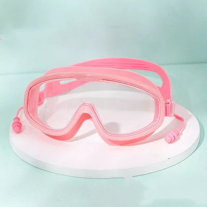 Large frame waterproof anti-fog HD swimming goggles for adults in multiple colors