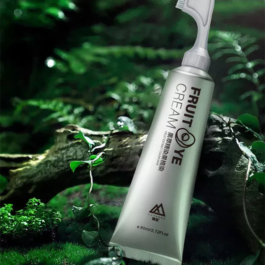 Lifelike Fruit Color Cream hair dye in black, black brown, and chestnut brown shades