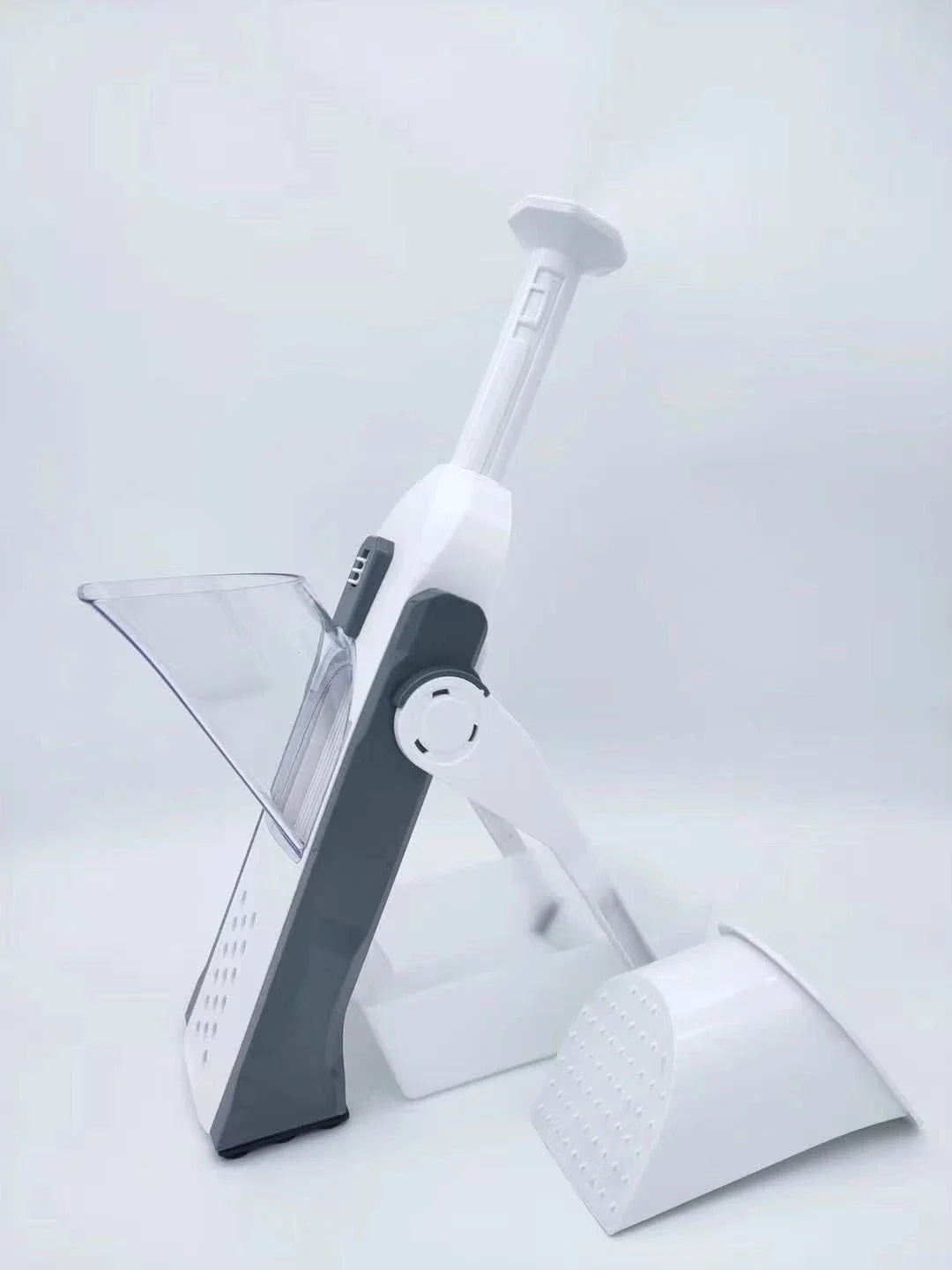 Multifunctional Vegetable Slicer and Chopper with Stainless Steel Blades and ABS Plastic Construction