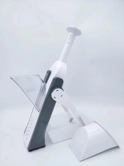 Multifunctional Vegetable Slicer and Chopper with Stainless Steel Blades and ABS Plastic Construction