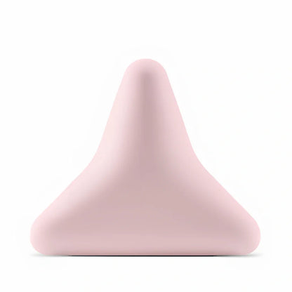 Grey silicone triangular massage cone with four corners for back, neck, scapula and psoas muscle release