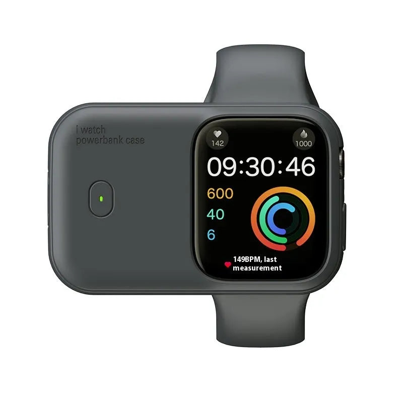 Apple Watch portable wireless charging case power bank with silicone protective sleeve