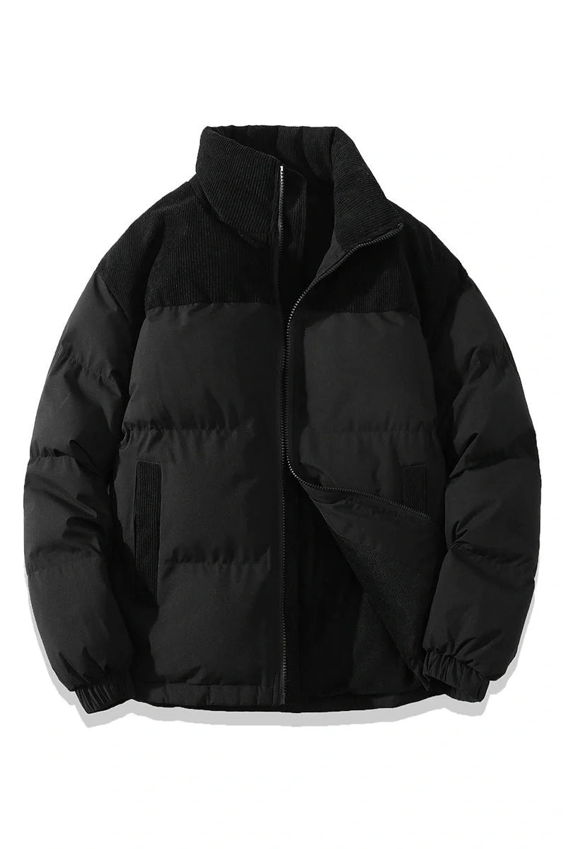 Stylish winter stand collar cotton padded jacket for men and women in various colors
