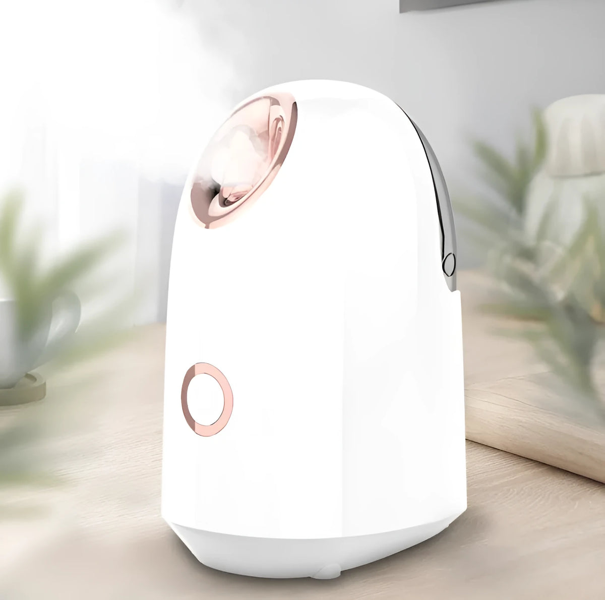 White 220V 280W steam facial spray hydration apparatus with 150ml tank and thermal mist