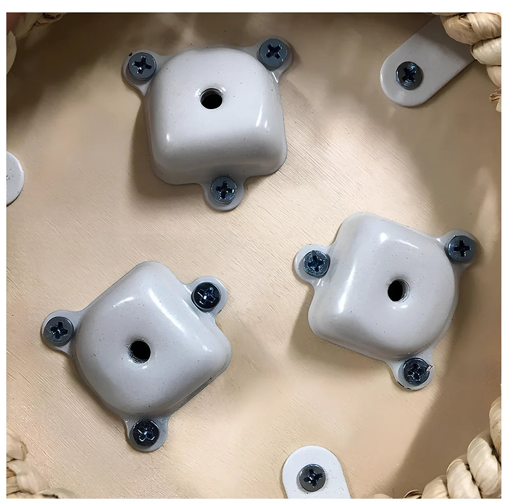 Nordic style floor-standing flowerpot with straw furniture in three sizes for indoor plant display