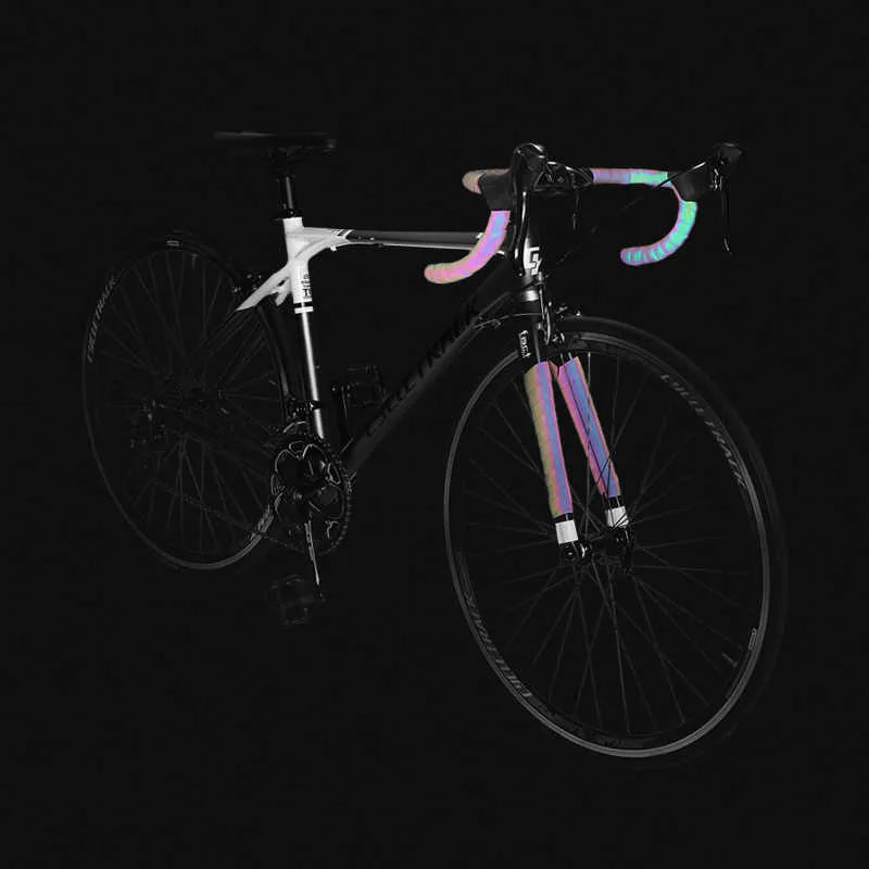 Reflective handlebar tape roll 2150mm x 30mm x 2.8mm in PU EVA MicroTex with rainbow reflective finish