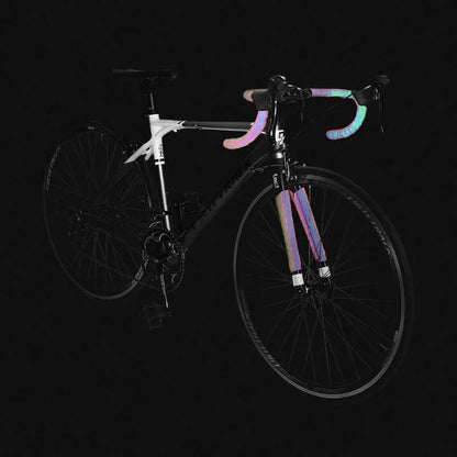 Reflective handlebar tape roll 2150mm x 30mm x 2.8mm in PU EVA MicroTex with rainbow reflective finish