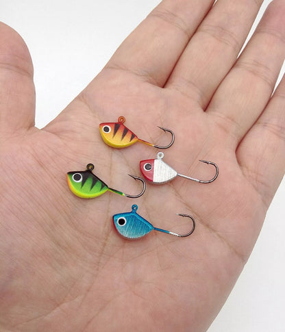 Ice fishing hook set with 26 mini lead hooks for winter fishing