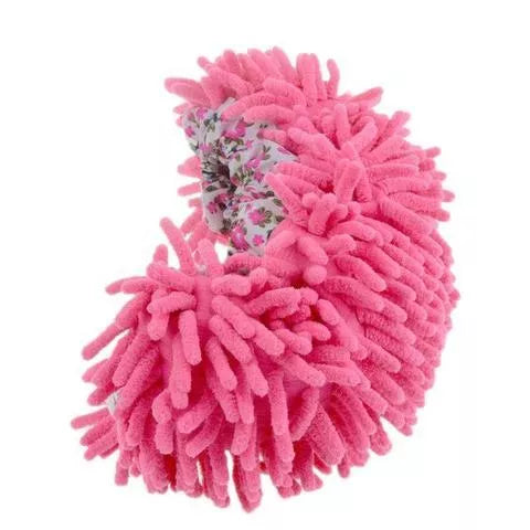 Chenille mop slippers in various colors for easy home cleaning