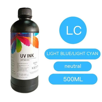 500ml bottle of Epson UV ink for XP600 and TX800 printers in eight colours