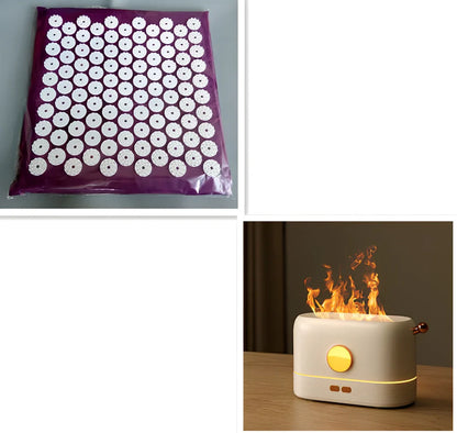 USB-powered desktop humidifier with simulation flame effect and 200ml water tank