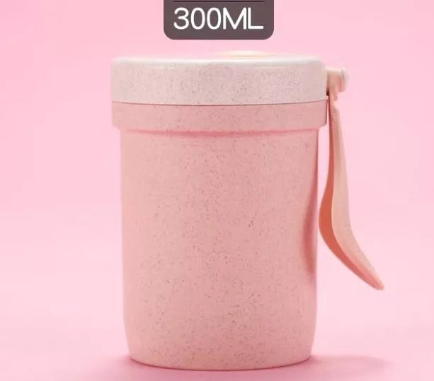 Eco-friendly wheat straw microwave lunch box with flexible lock seal